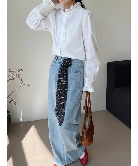 ruffled collar blouse　hm2080