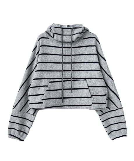 relaxed strip hoodie / 2color　hm2060