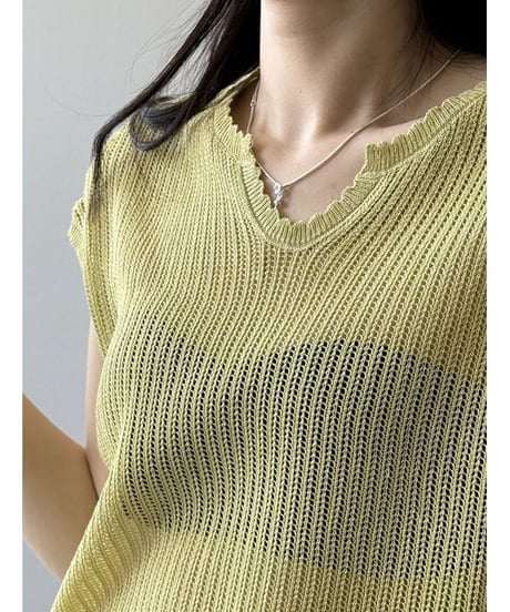 textured knit top / 4color　hm2309