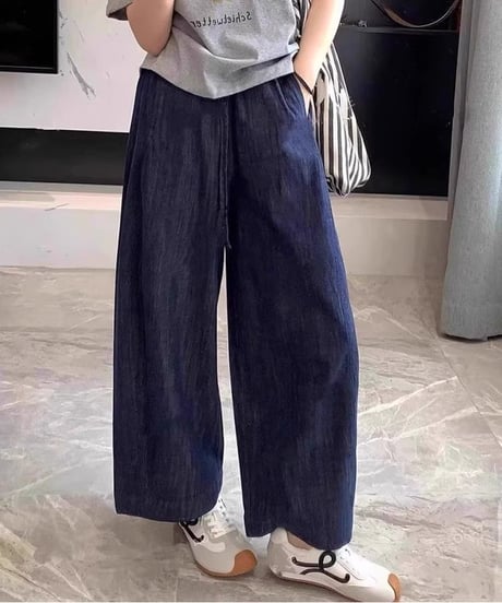 denim wide pants　hm2890