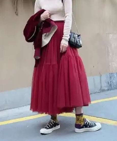 volume tulle skirt / 5color　hm1964