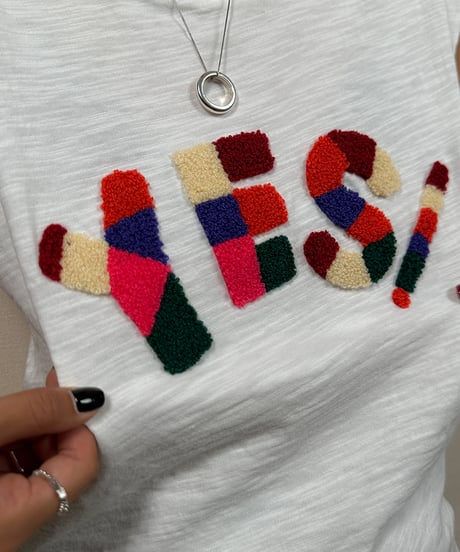 logo message t-shirt / 2color　hm2424