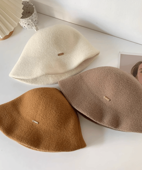 knitted bucket hat / 5color　hm2721