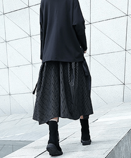 striped balloon skirt　hm2728
