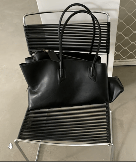 asymmetric leather tote bag / 2color　hm2740