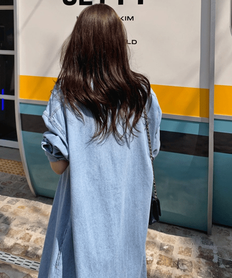 denim long jacket　hm2937