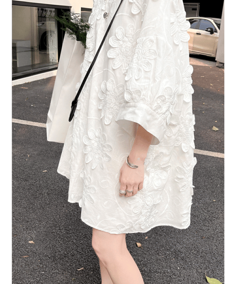 embroidered shirt dress　hm2941