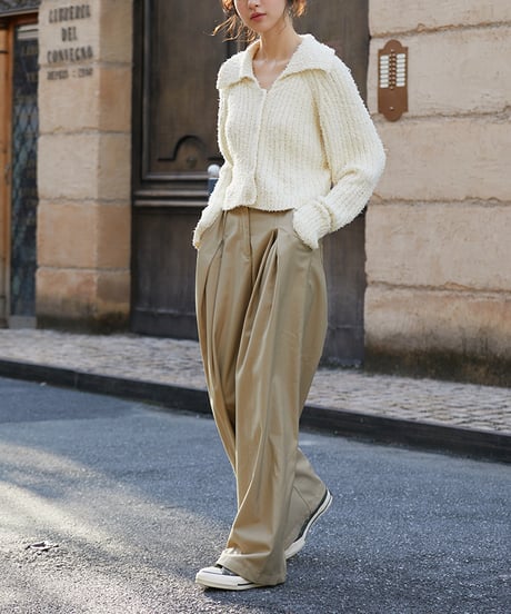 double tucked pants / 3color　hm1670