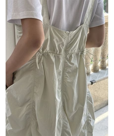 gathered overalls / 2color　hm2375