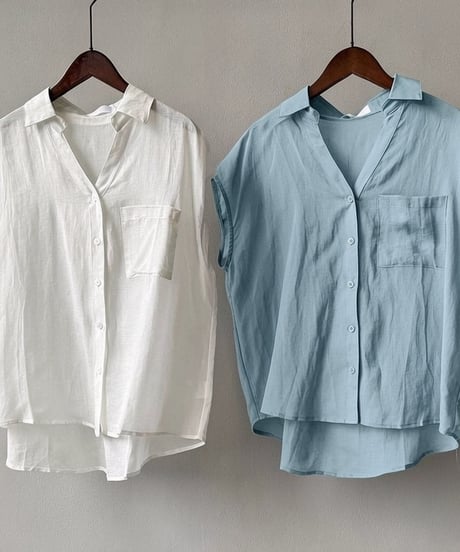 linen casual shirt / 2color　hm2288