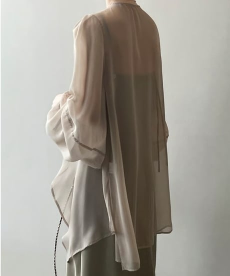 sheer layerd cardigan / 3color　hm2879
