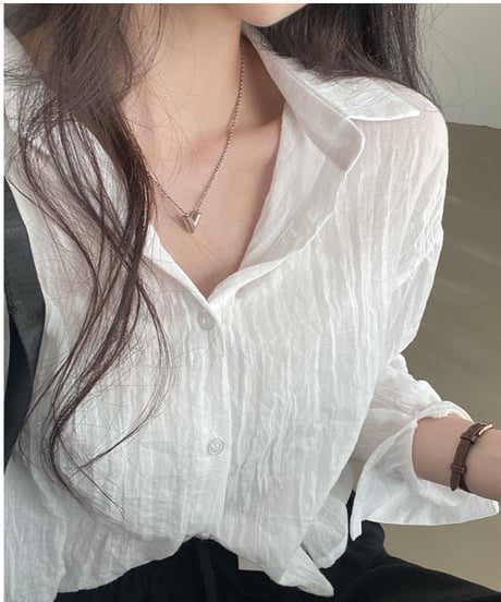 sheer short shirt / 4color　hm2918
