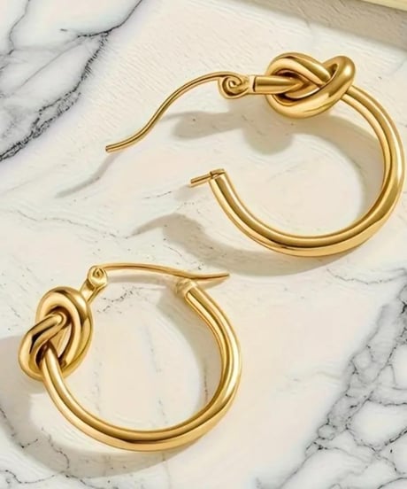 knot hoop pierce / 3color　hm2681