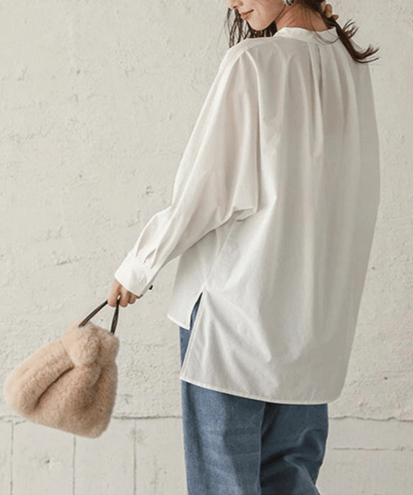 slit hem shirt / 4color　hm2964