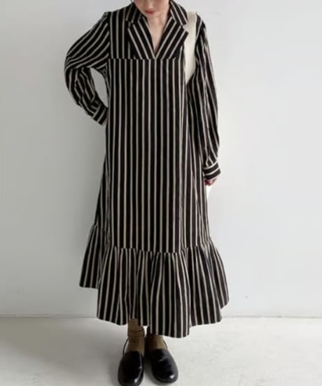 classical striped dress　hm1657