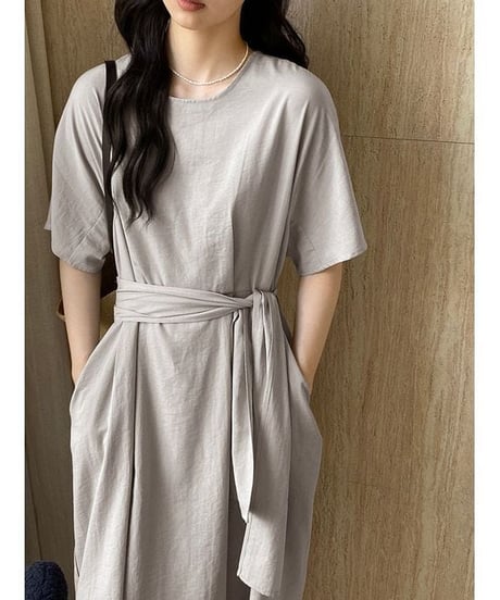 belted flare dress / 2color　hm2289
