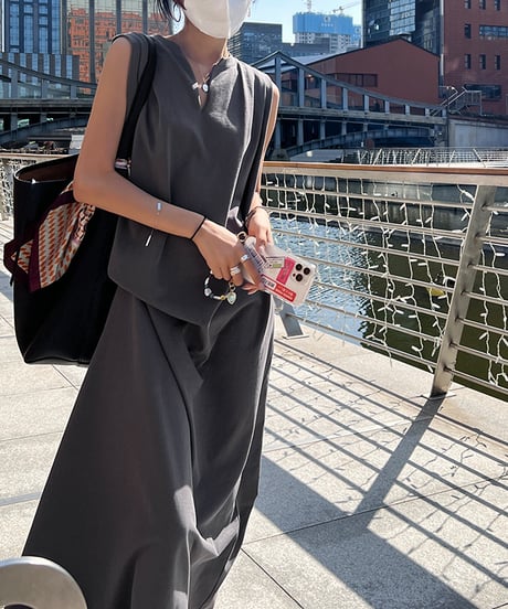 asymmetrical dress / 2color　hm1476
