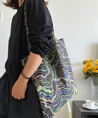 wave pattern tote bag　hm2332
