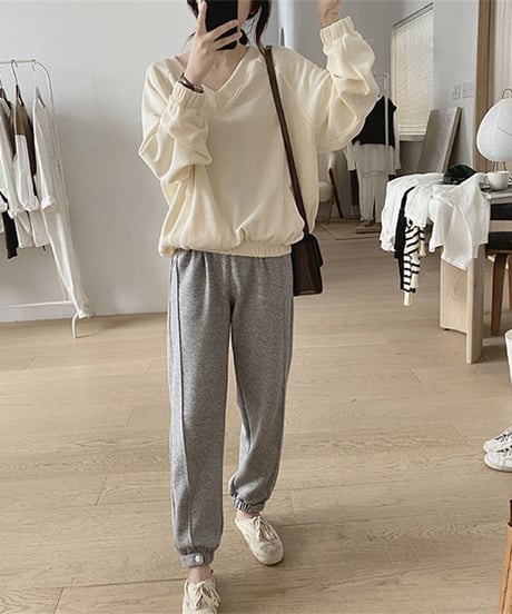 v-neck oversized tops / 3color　hm1777