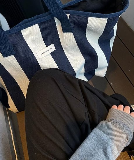 striped tote bag / 2Type　hm2481