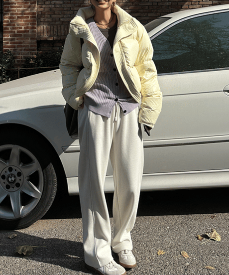 fleece thickened pants / 2color　hm1064