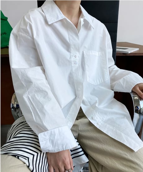 double button shirt / 2color　hm2053