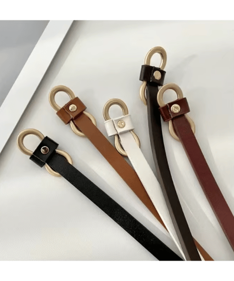 leather slim belt / 5color　hm2808