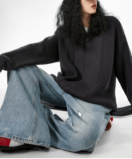 shawl collar cardigan / 3color　hm2682