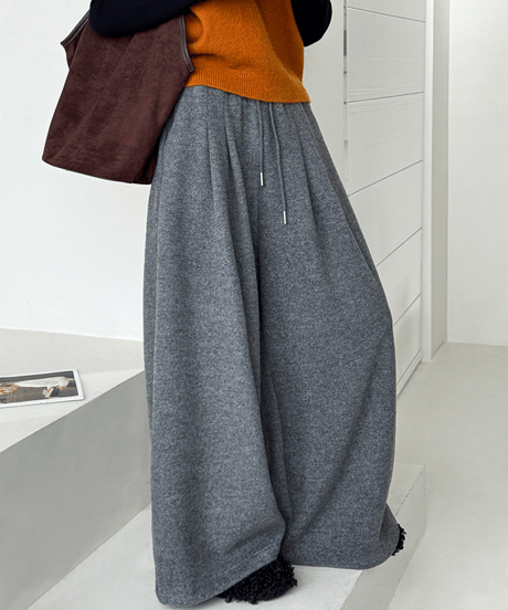 wide leg sweat pants / 2color　hm2738
