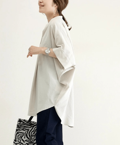 v-neck loose shirt / 8color　hm2893