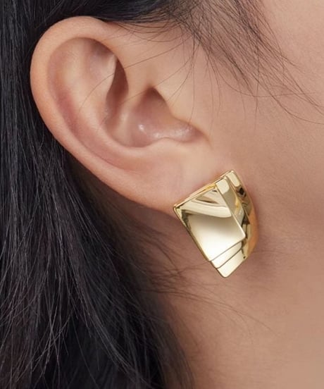 chunky square pierce / 2color　hm2364
