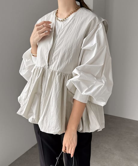 peplum zip-up vest / 3color　hm2572