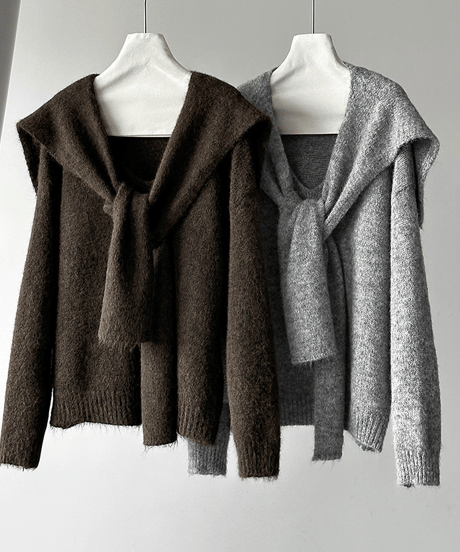 layered look knit top / 3color　hm2718
