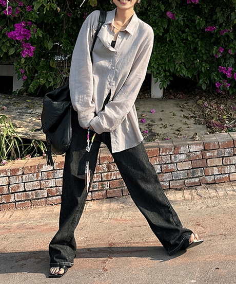 loose thin shirt / 2color　hm1444