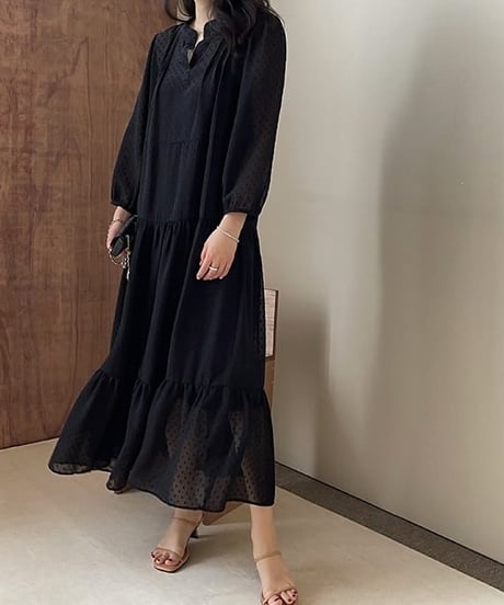 tiered sheer dress　hm2143