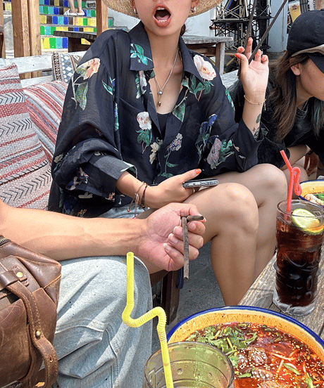 botanical sheer shirt / 2color　hm1882