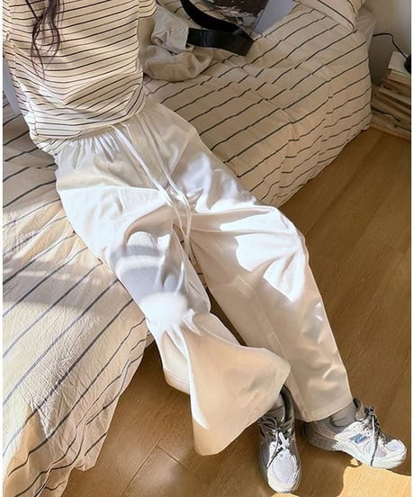 tuck design wide pants / 2color　hm2238