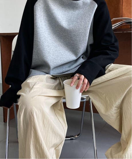 washer wide pants / 2color　hm1669