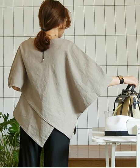 asymmetric loose top / 2color　hm2903