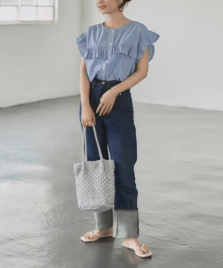 ruffle sleeve blouse / 6color　hm2977