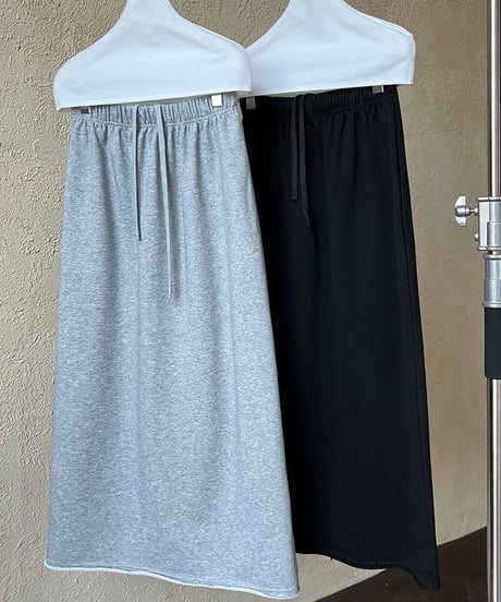 sweat maxi skirt / 2color　hm2054