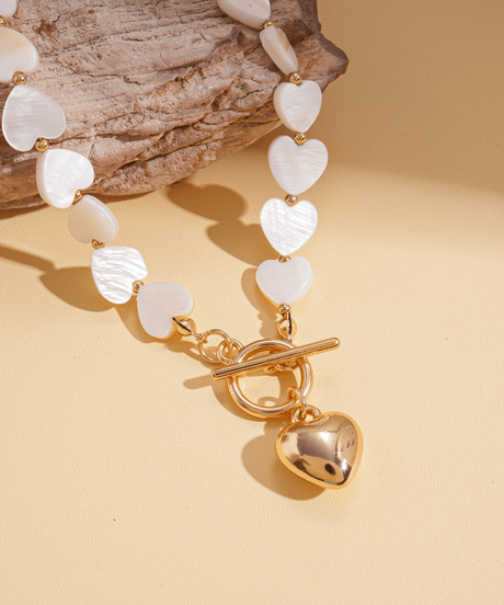 heart shell necklace　hm2829