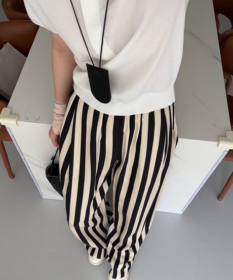 relaxed stripe pants　hm2373