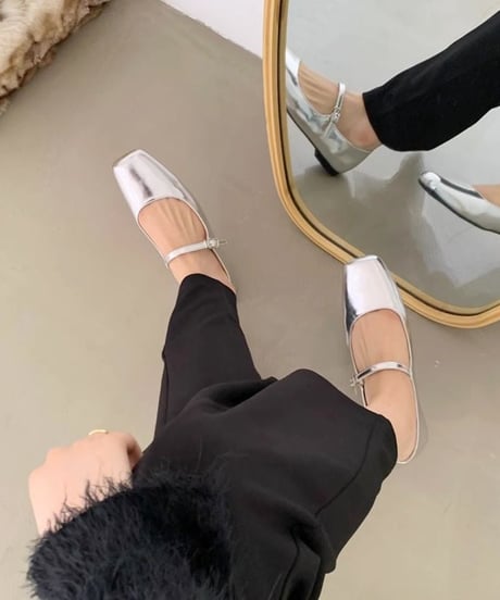 square strap pumps / 6color　hm2038