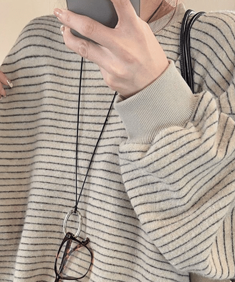 stripe knit top / 2color　hm2622