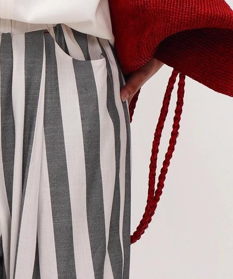 tan striped harem pants　hm2440