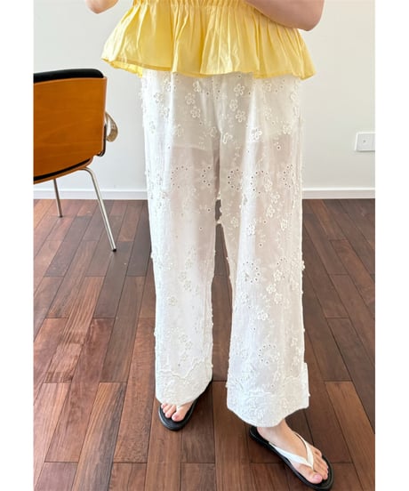embroidered lace pants　hm2870