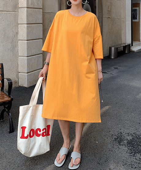 loose t-shirt dress / 9color　hm2940