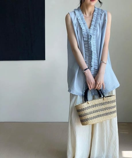 v-neck sleeveless top / 2color　hm2439