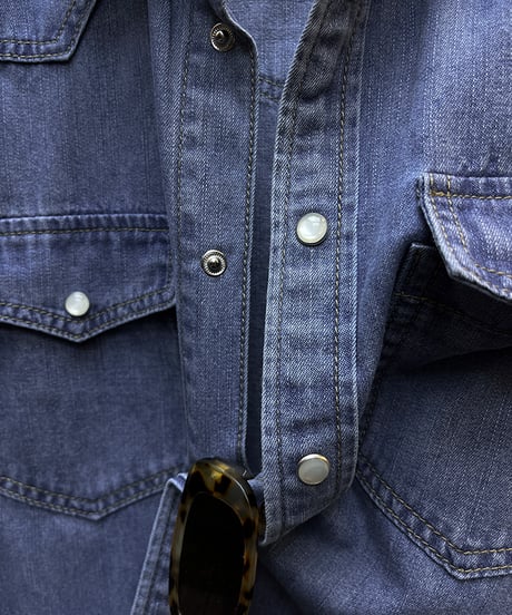 washed denim shirt / 2color　hm2086